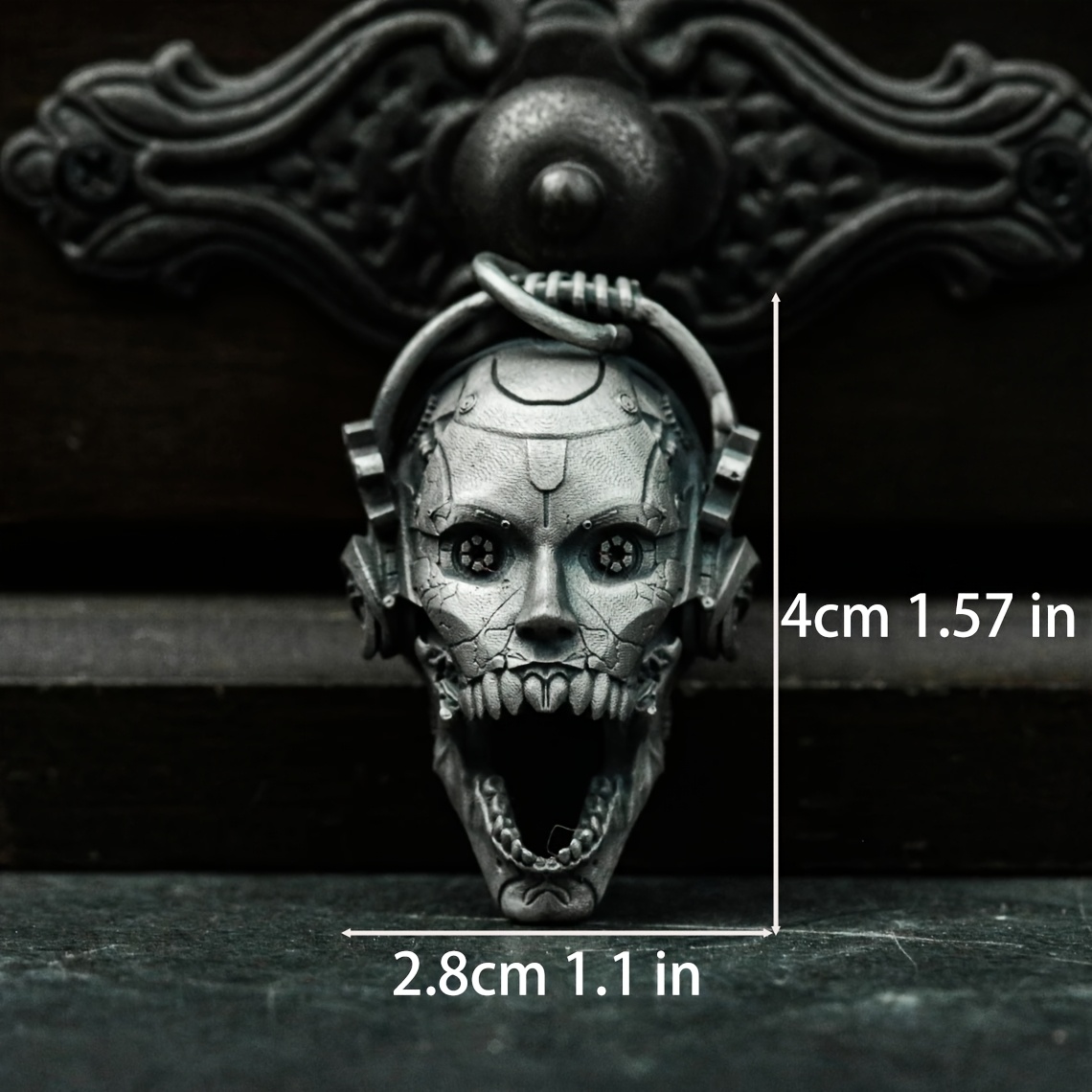 Hip-Hop Rock Skull Headphone Music Pendant Necklace